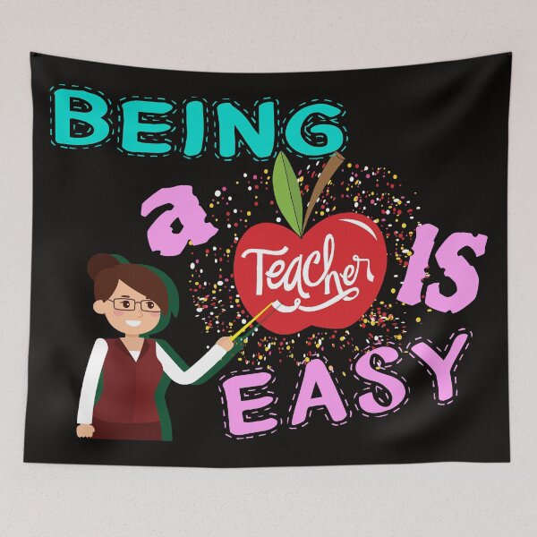 Item preview, being a teacher is easy typo designed and sold by Urbo Panda.