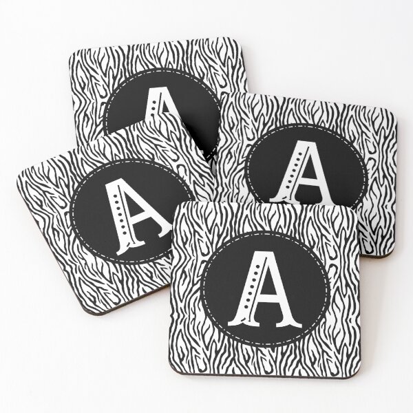 Item preview, Zebra Monogram Letter A designed and sold by MarkTees.
