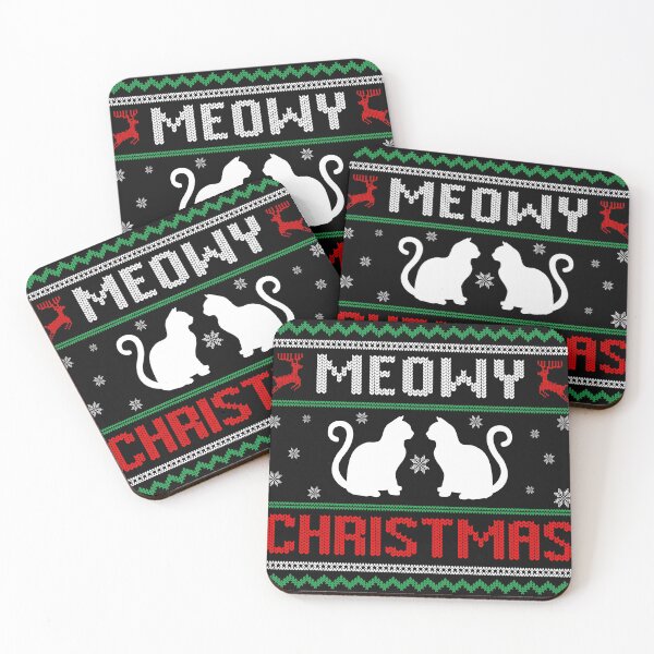 Item preview, Meowy Cat Lover Ugly Christmas Sweater designed and sold by Nick Raider.