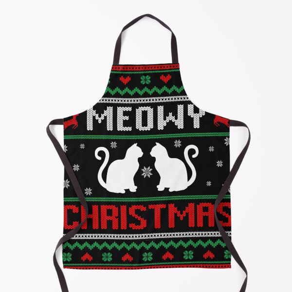 Item preview, Meowy Cat Lover Ugly Christmas Sweater designed and sold by RetroStyle247.