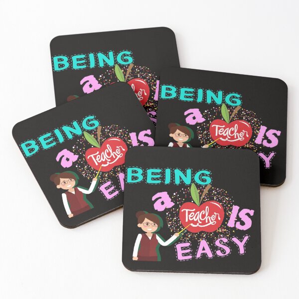 Item preview, being a teacher is easy typo designed and sold by Urbo Panda.