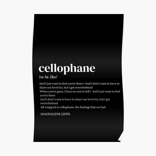 Cellophane from FKA Poster