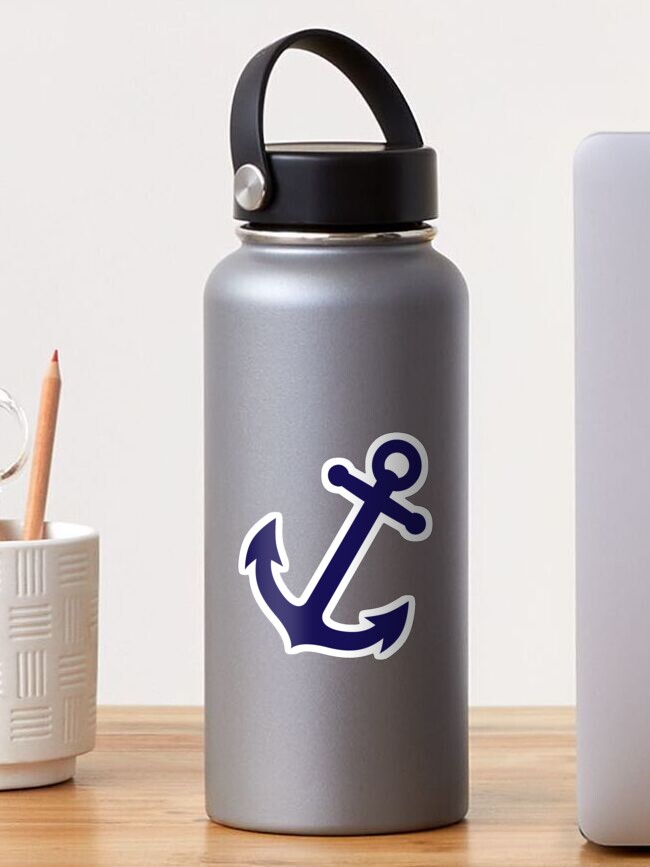 Thumbnail 1 of 3, Sticker, Navy Blue Anchor designed and sold by Fuchs-und-Spatz.