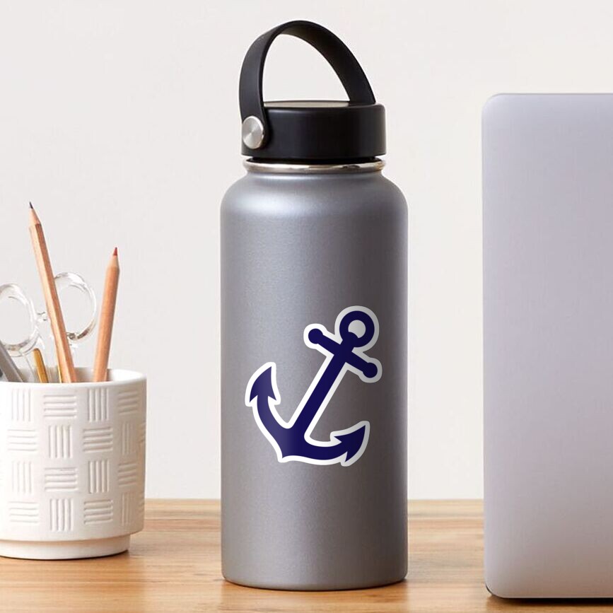 Navy Blue Anchor Sticker