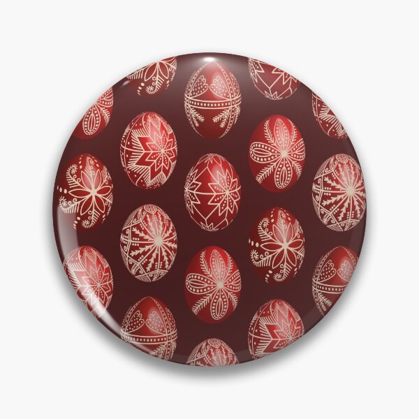 Item preview, Easter eggs 3D hand-drawn Pysanka lace on deep red designed and sold by Dana Du.