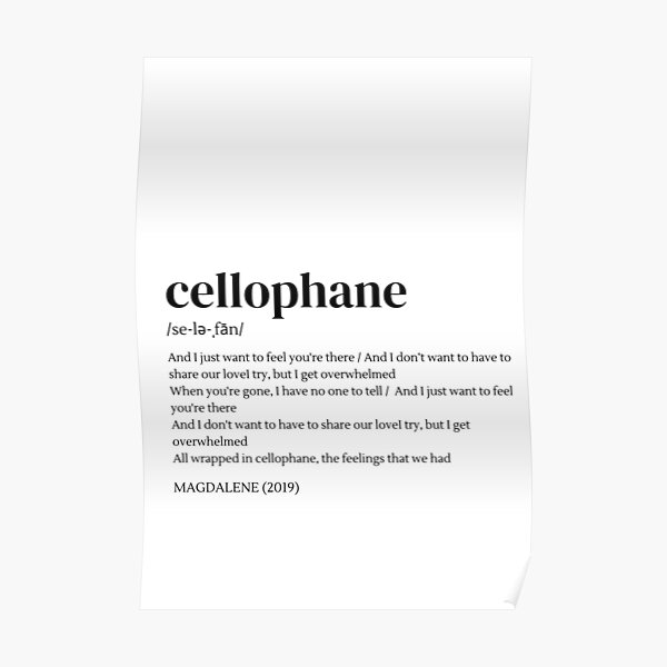 Cellophane from FKA Poster