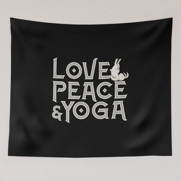 Item preview, Love, Peace & Yoga for yogi and rabbit mom designed and sold by Kalli-design.