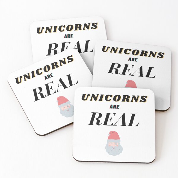 Item preview, UNICORNS ARE REAL [SS16] SANTA UNICORN SARCASTIC QUOTE designed and sold by HIPNOTIZAR  CRAFTS.