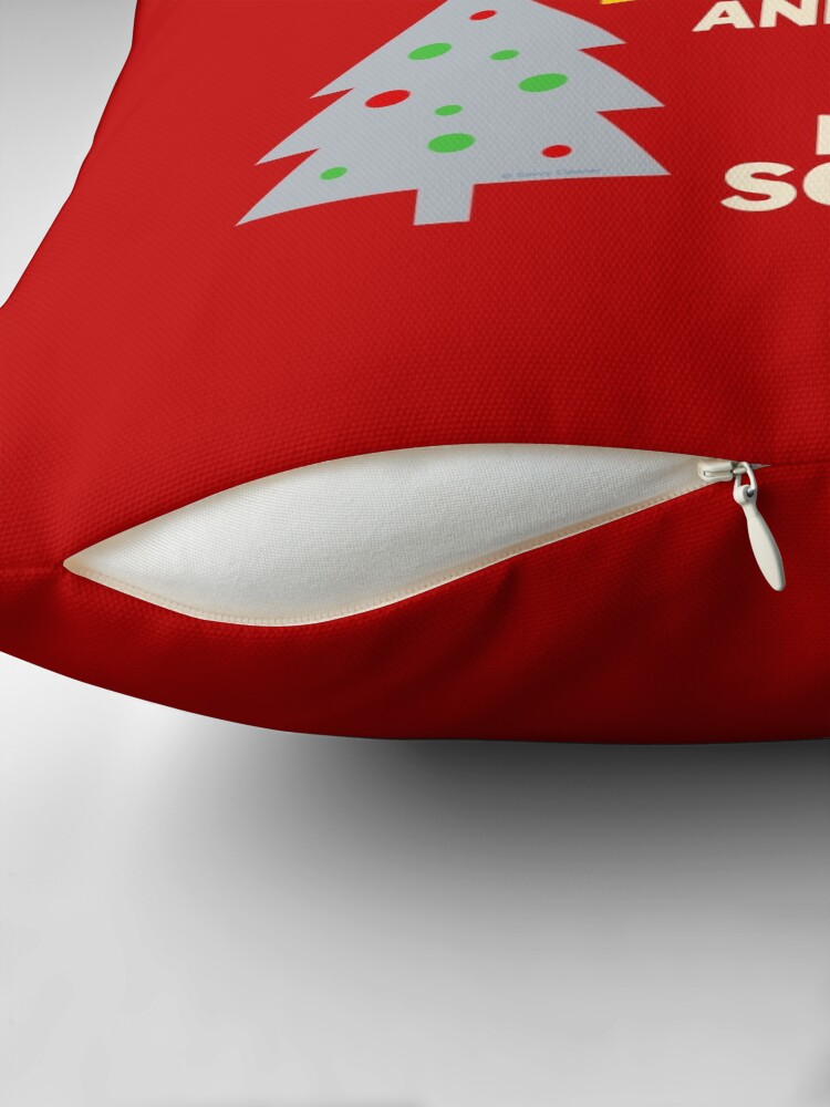Thumbnail 2 of 4, Pillow, 1 Festive Squeegee Funny Christmas Cleaning Humor designed and sold by SavvyCleaner.
