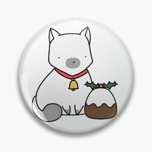 Item preview, Christmas Pudding White and Gray Cat designed and sold by nnetso.