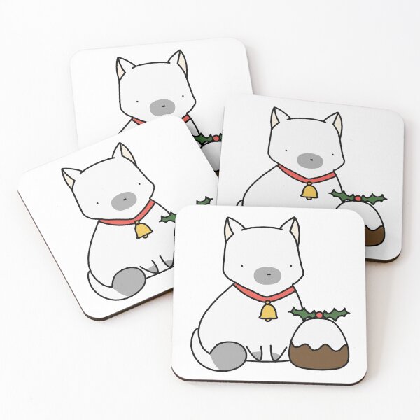 Item preview, Christmas Pudding White and Gray Cat designed and sold by nnetso.