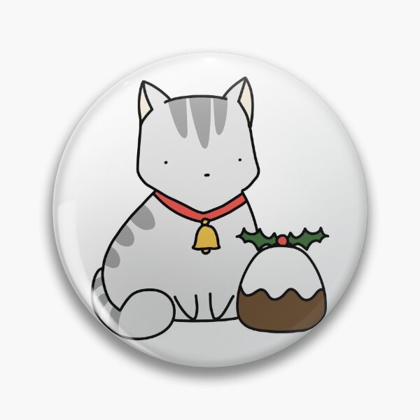 Item preview, Christmas Pudding Silver Tabby Cat designed and sold by nnetso.