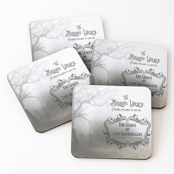 Item preview, The League of Lady Gravediggers (sponsors of The Midnight Library) designed and sold by The Midnight Market.