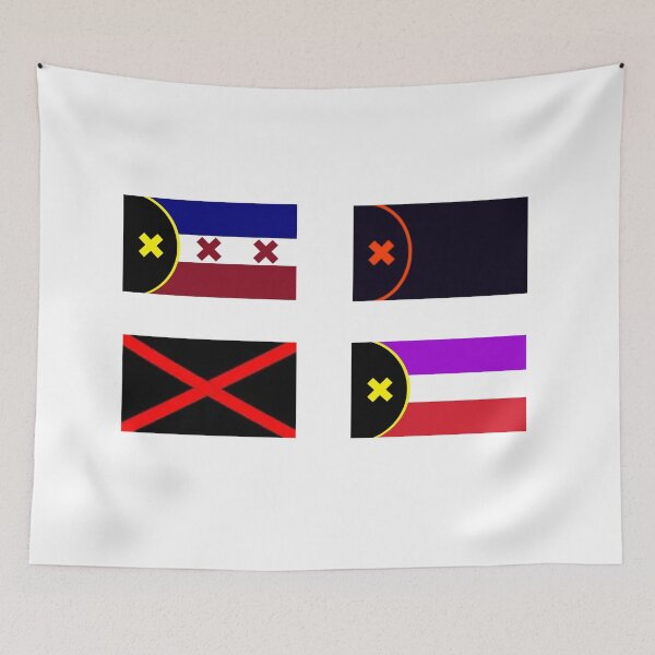 Item preview, Sticker Pack of L'Manberg and Manberg Flags (Dream SMP) designed and sold by artsydoodles.