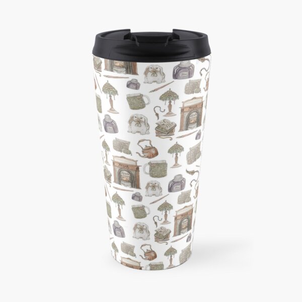Hearth Witch Pattern with White Background Travel Mug