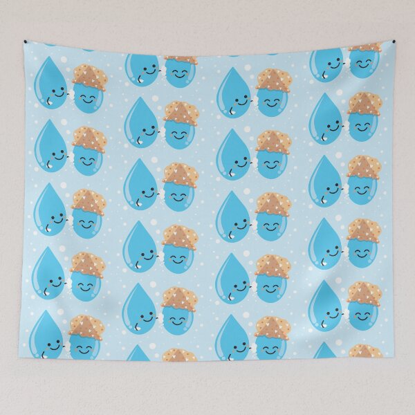Item preview, Cute Water Droplets Bathing designed and sold by VicEllisArt.