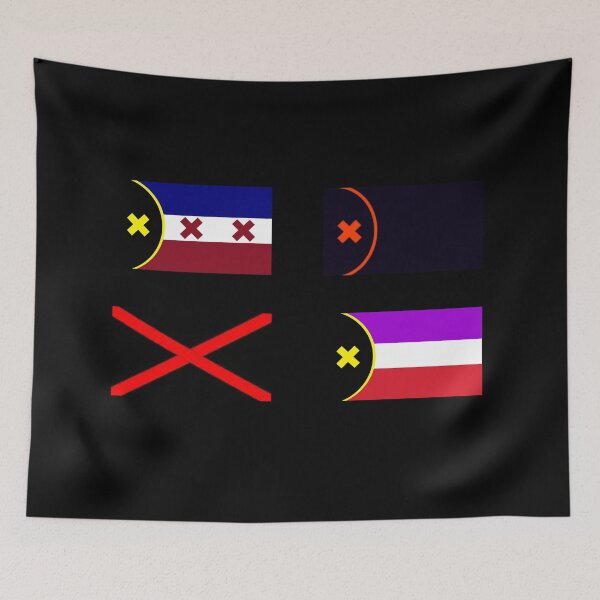 Item preview, L'Manberg and Manberg Flags (Dream SMP) Black designed and sold by artsydoodles.