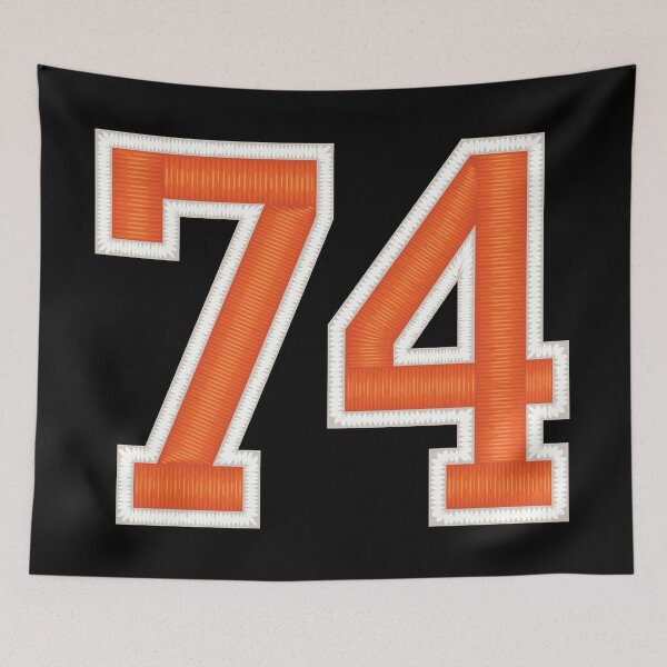 Item preview, Sports Number 74 Jersey seventy four Orange designed and sold by elhefe.