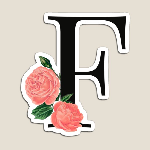 Item preview, Letter F floral rose, F letter designed and sold by asdesignstudio.