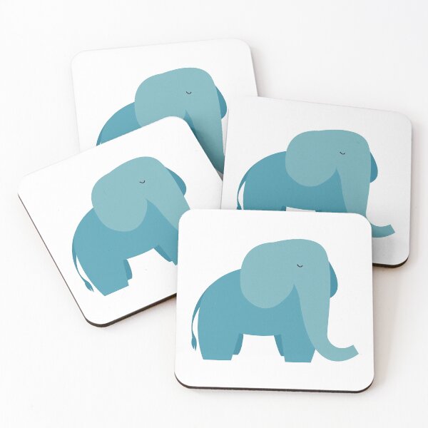 Item preview, Simple blue elephant designed and sold by vieno.