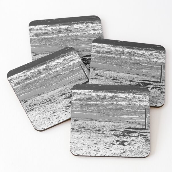 Item preview, dark black and white photo of the beach designed and sold by angeldarkling.