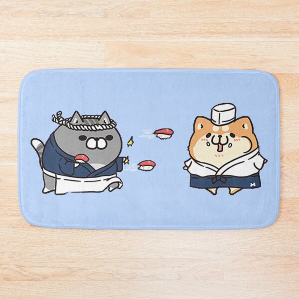 Item preview, Sushi chefs throwing sushi and being cats in kimono designed and sold by MisoraA.