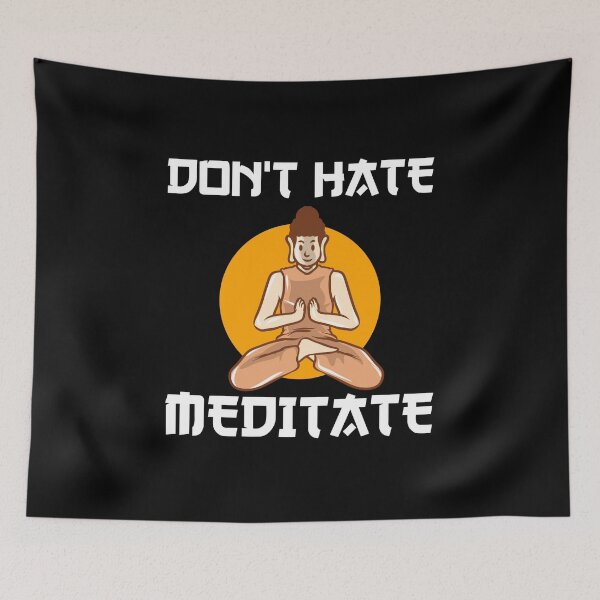 Item preview, Don't hate Meditate - Buddha Doing Yoga designed and sold by Lijo Jose.