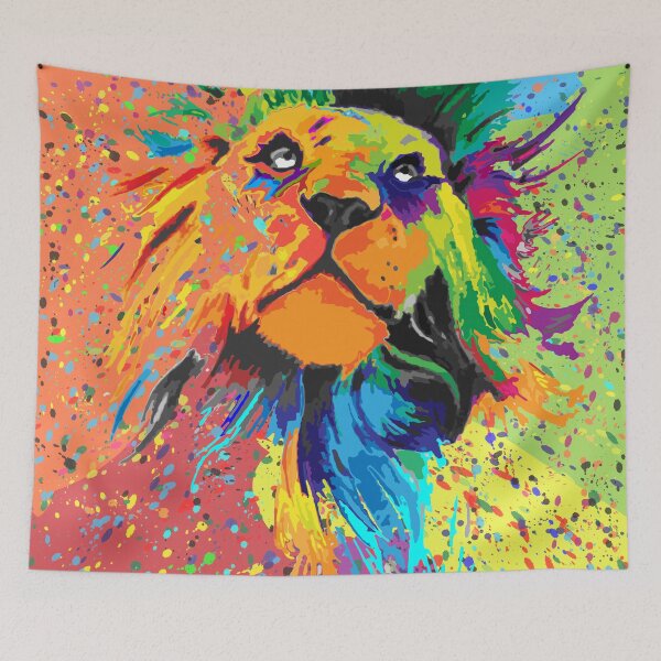 Item preview, Lion of myriad colours designed and sold by Grumpymu.