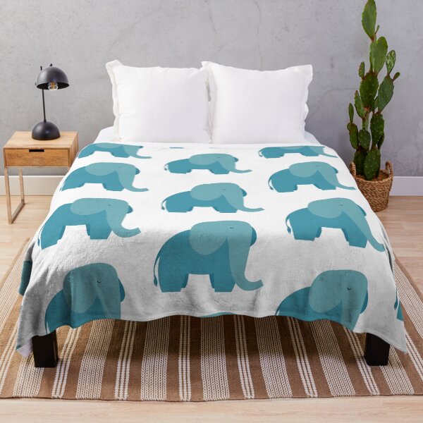 Item preview, Simple blue elephant designed and sold by vieno.
