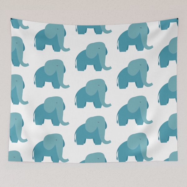 Item preview, Simple blue elephant designed and sold by vieno.