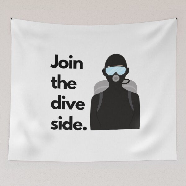 Item preview, Join the dive side -  Diver Funny Love Flag Open Ocean Aquaholic Muff Snorkeling Commercial dives Water Life Underwater Destination  designed and sold by CJCTEES.