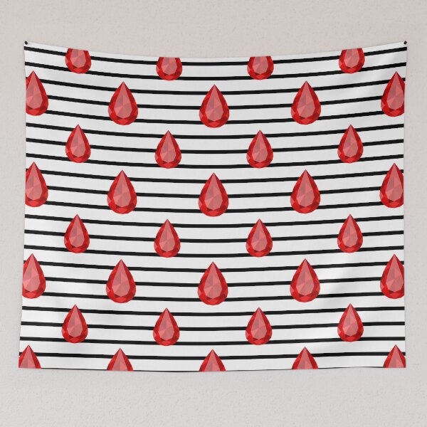 Item preview, It's Raining Rubies - on Black Stripes designed and sold by belly-e-luna.