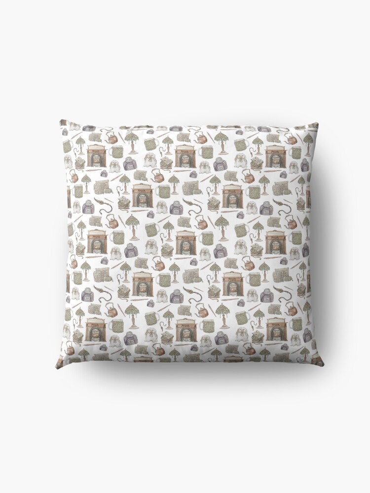 Alternate view of Cozy Hearth Witch with White Background Floor Pillow