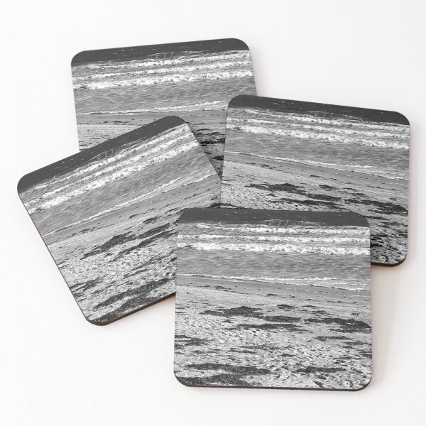 Item preview, black and white ocean waves photo designed and sold by angeldarkling.