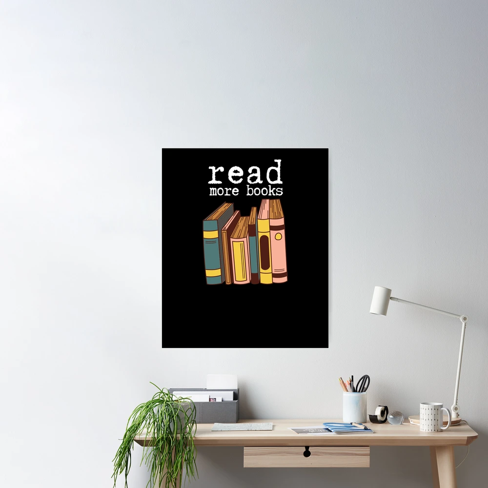 Read More Books  Vintage Collage Poster, an art print by Noah