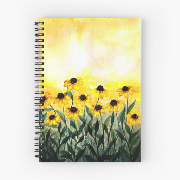 Item preview, Abstract yellow watercolor flowers designed and sold by forestmagic.