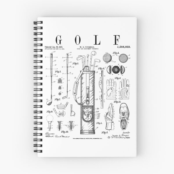 Item preview, Golf Club Golfer Old Vintage Patent Drawing Print designed and sold by GrandeDuc.