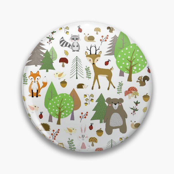 Item preview, Woodland animal pattern designed and sold by PurrfectCorner.