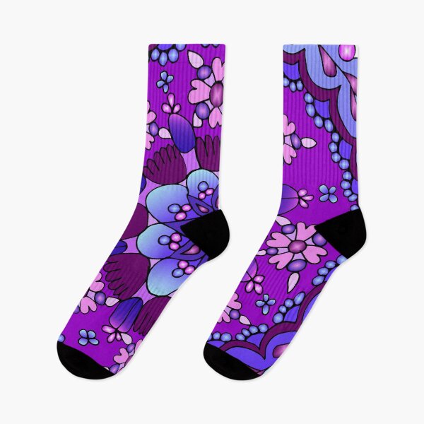 Item preview, Krakow folk pattern crazy purple designed and sold by Paulina Dabrowska-Dorozynska.