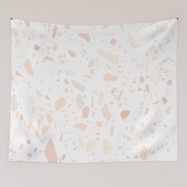 Item preview, Patrón de terrazo en blanco y rosa. designed and sold by thesnowwhyte.