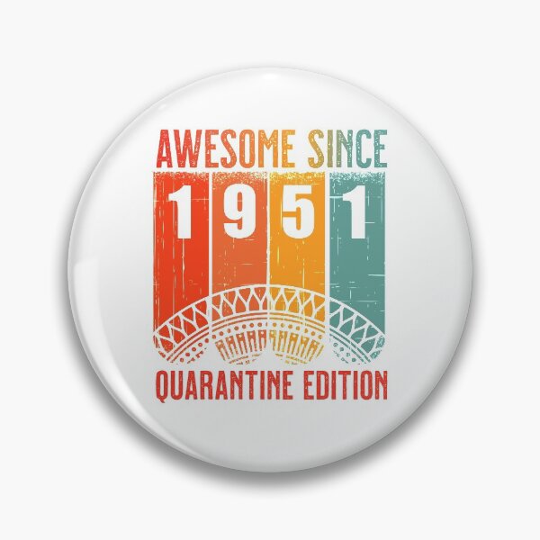 Item preview, Retro Awesome Since 1951 Birthday Age 69 in 2020 the Year of Quarantine designed and sold by Claudia Harbaugh.