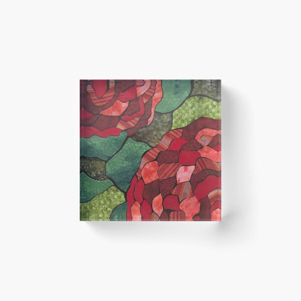 Two Carnations Acrylic Block