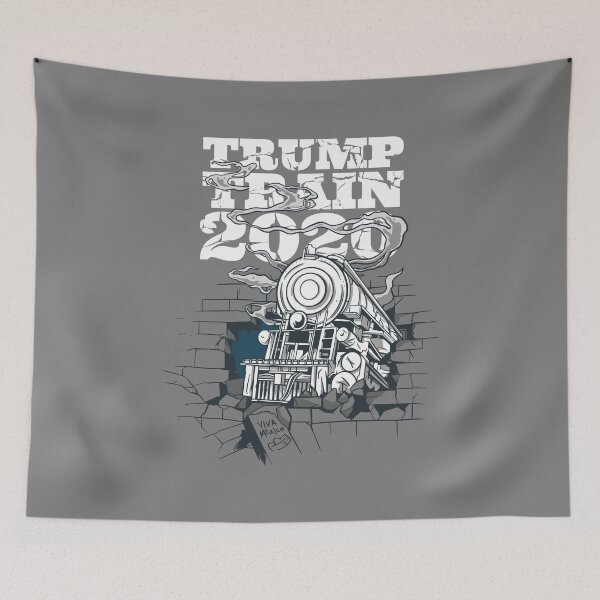 Item preview, Trump Train 2020 Crashing Into Mexican Wall designed and sold by OmmeDesigns.