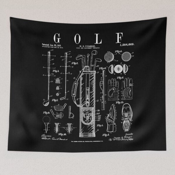 Item preview, Golf Club Golfer Old Vintage Patent Drawing Print designed and sold by GrandeDuc.