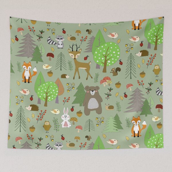 Item preview,  Woodland animals pattern designed and sold by PurrfectCorner.