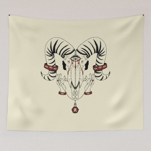 Item preview, Copy of Sheep skull biblically accurate angel with red designed and sold by Shred-Lettuce.