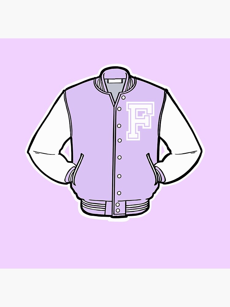 Cute Pastel Letter F Jacket Art Print