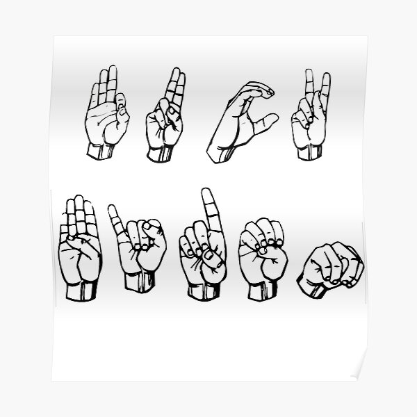 Fuck Sign Language Posters Redbubble