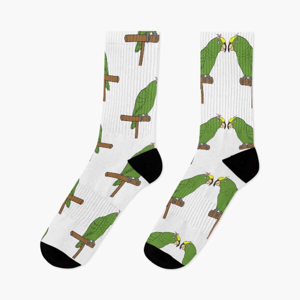 Item preview, Crazy Bird Person with Yellow-crowned Amazons designed and sold by Laughing Parrot Studio.