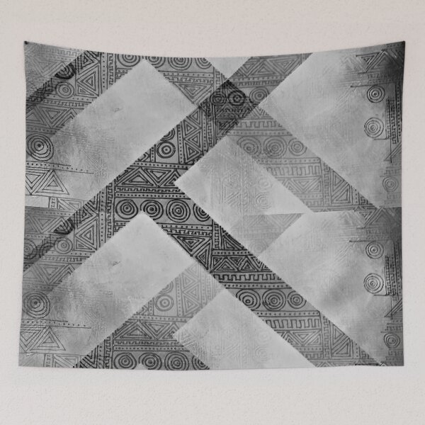 Item preview, Black and white tribal portrait designed and sold by khalaijimase.